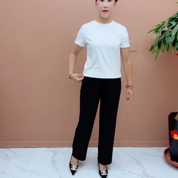 1580秋季新款南韩沙窄版直筒裤（裤脚6寸5）