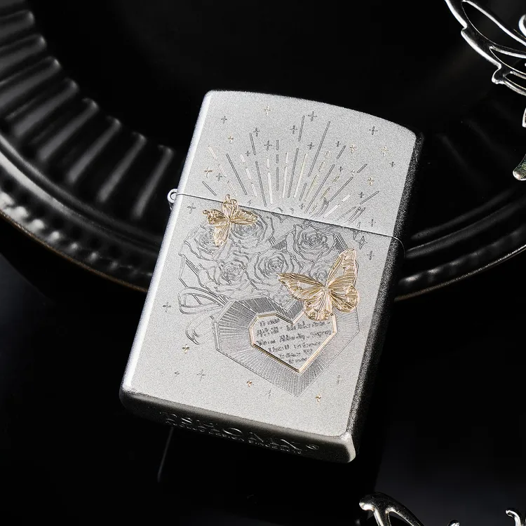 TSHOMX【臻爱·多语情书】定制刻字防风打火机磨砂雕刻防风打火机