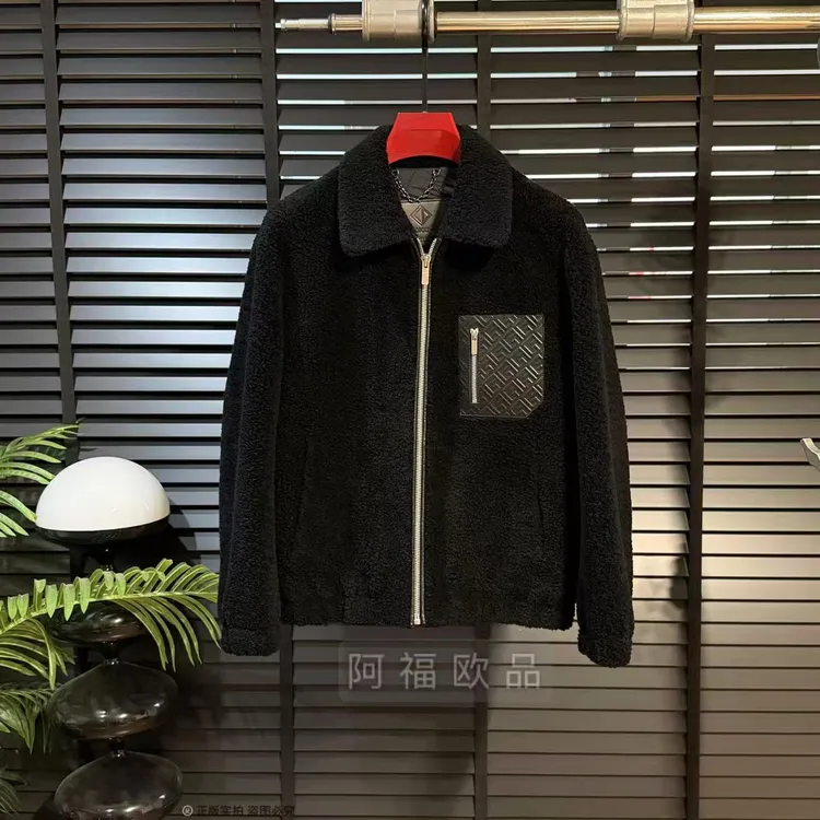 男士冬季F家秀款净奢羊毛外套夹克保暖【羊毛内胆】25152-2