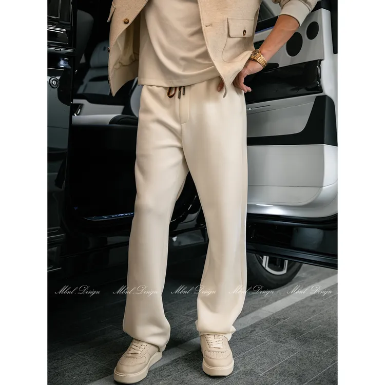 MBNL-F「杰尼.Duo-Tone」秦磊男装黑金属吊钟休闲裤LL-SKZ2074