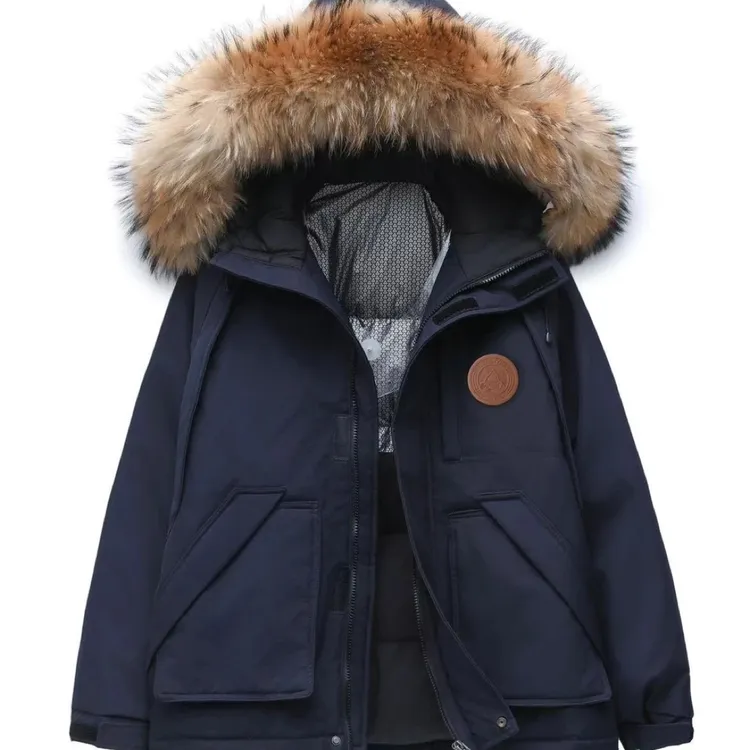 2024年新款男女同款时尚连帽加厚秋冬休闲工装派克潮服气质