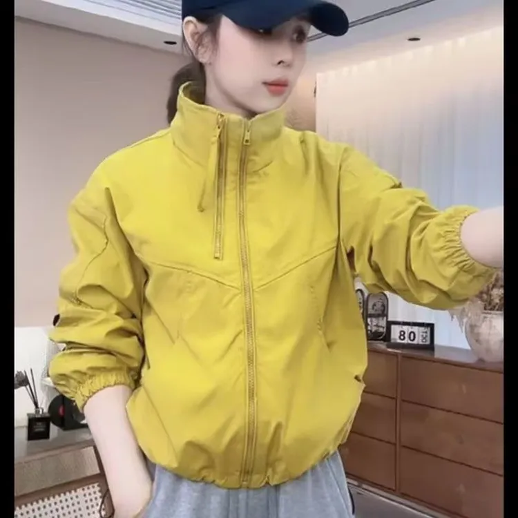 立领棒球服短外套女2025春秋新款小个子休闲百搭流行夹克外套