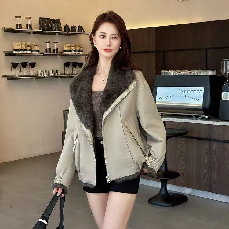 双面穿皮草外套女2025冬季新款派克服两面穿皮毛一体三防保暖时尚