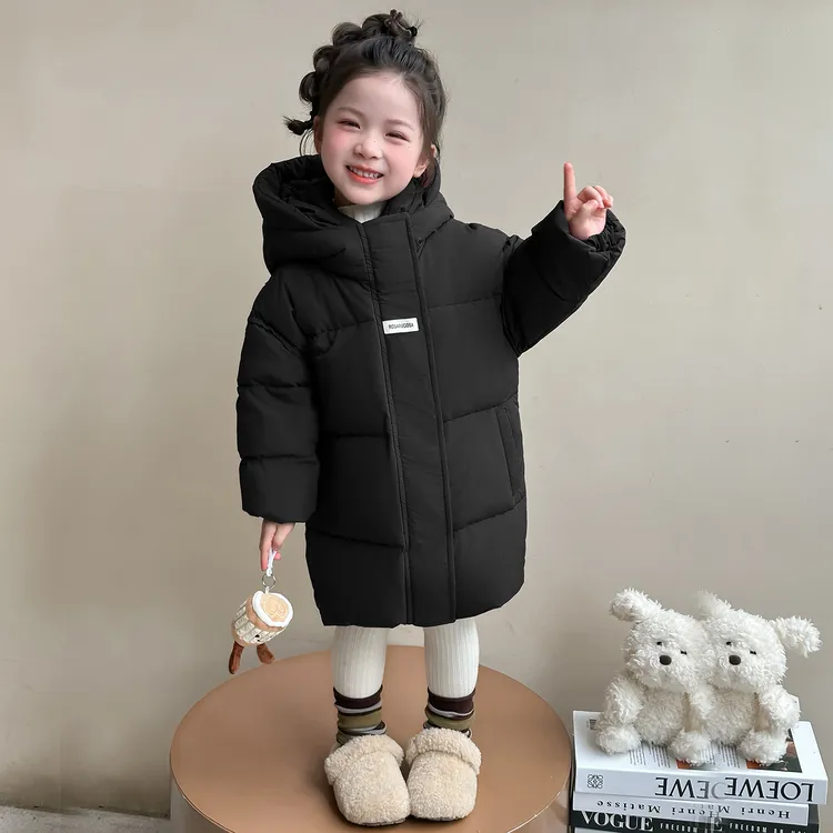 女童羽绒服冬装2025新款宝宝秋冬外套洋气儿童冬季加厚白鸭绒棉服