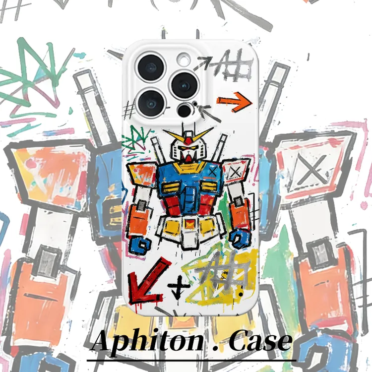 奥菲顿涂鸦高达机甲适用苹果17/16小米17vivo华为oppo菲林手机壳