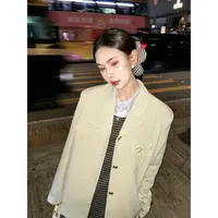 【莫利纳少女】25692 西装名媛高级感小众休闲西服蝴蝶结外套