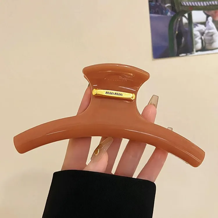 超大号抓夹弧形金标鲨鱼夹女2025新款高级感后脑勺盘发夹子发饰