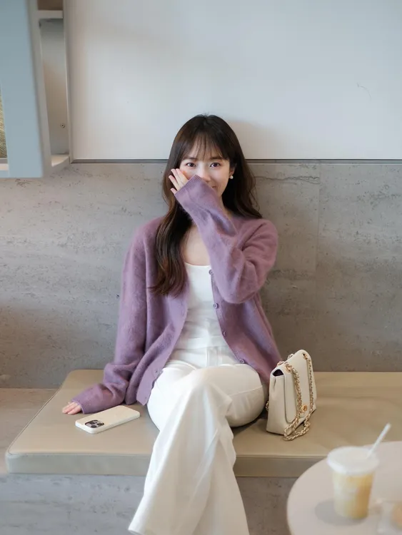 早秋别致漂亮衣服韩系慵懒风显瘦开衫针织上衣休闲气质百搭裤子