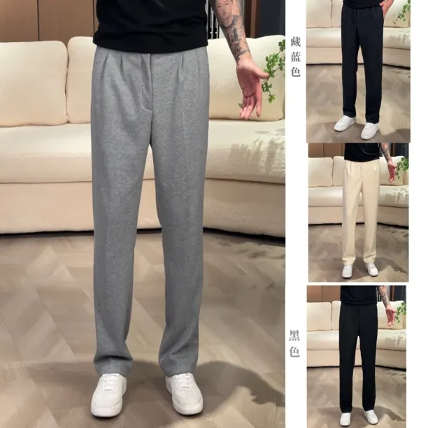 25229-6男士秋冬微修身醋酸混纺抗皱休闲裤简约百搭