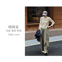  晴晴家-【高质美学】秋季韩系百搭通勤极简风时尚上衣5577