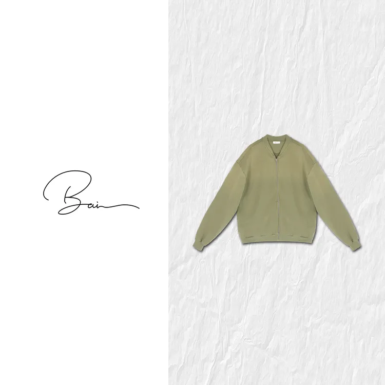 TXB “球球痕迹”棉质AC*NE水洗手工做旧起球磨破拉链卫衣XB-7715