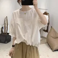 清 清 清」高支精梳砂洗棉 亲肤透气设计口袋短袖衬衫 L42257