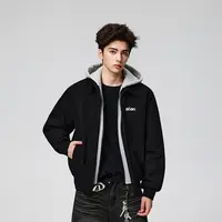 【Achock官方店】acac系列撞色假两件秋冬棉服外套高街连帽卫衣男