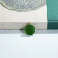 【睿泽&小池专属】S925和田玉碧玉圆牌吊坠 18*3 KT0090035