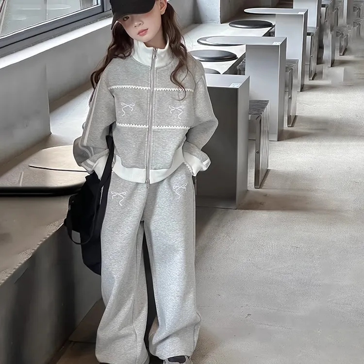 儿童运动套装2025新款小女孩春秋洋气卫衣两件套女童时髦炸街穿搭
