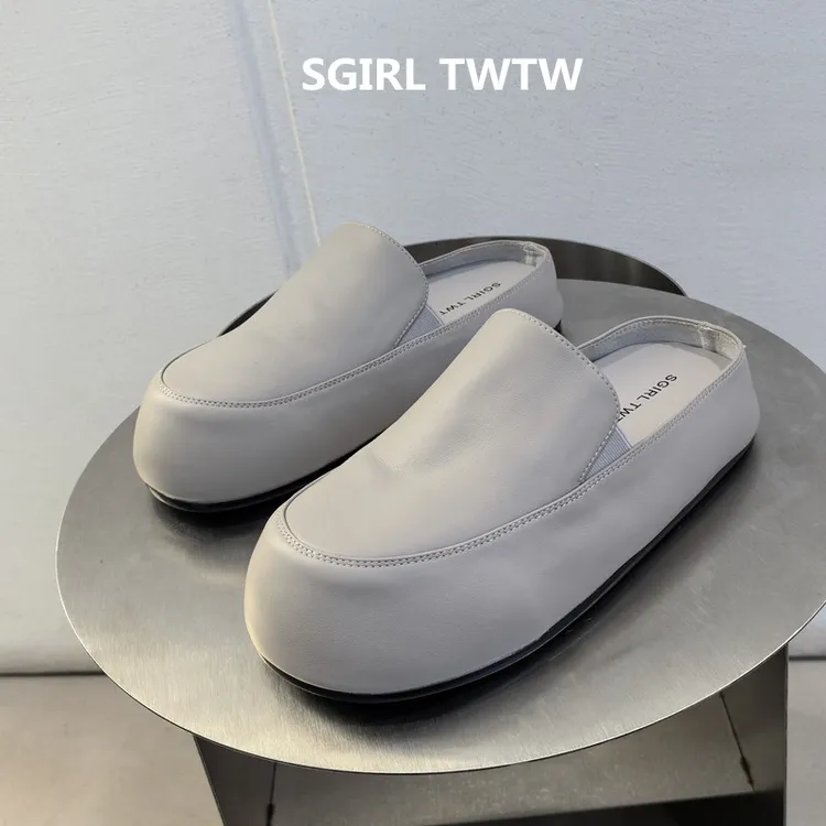 SGIRL TWTW2025年夏季新款柔软舒适时尚休闲平底包头半拖鞋女鞋潮