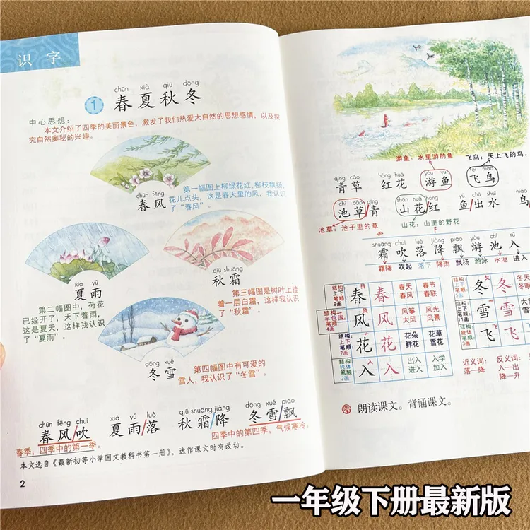 一年级上下册课堂笔记2025秋人教部编版同步语文数学课本辅导资料