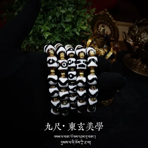 三眼龟甲玛瑙多宝天珠手串男士藏式文玩手链女款配饰【多样发其一】