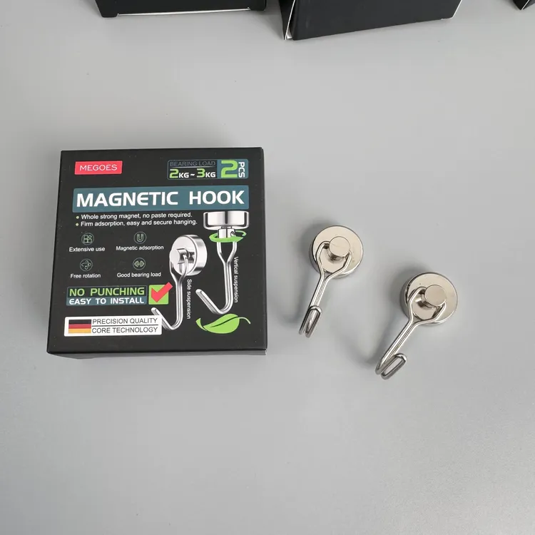 可旋转360度磁铁强力磁吸挂钩 免打孔无痕冰箱洗衣机收纳钥匙挂钩