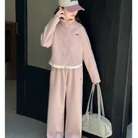 女童秋装套装2025新款开衫外套长裤女孩洋气时髦潮牌阔腿裤两件套