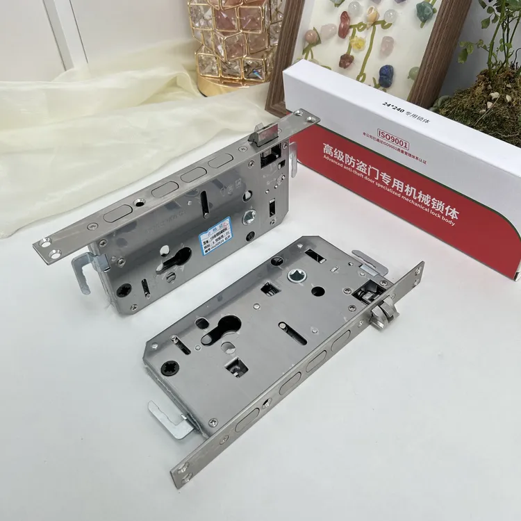 (拍1发10)防盗门机械锁体全钢假钩24X240方柱械体30X240圆柱机械
