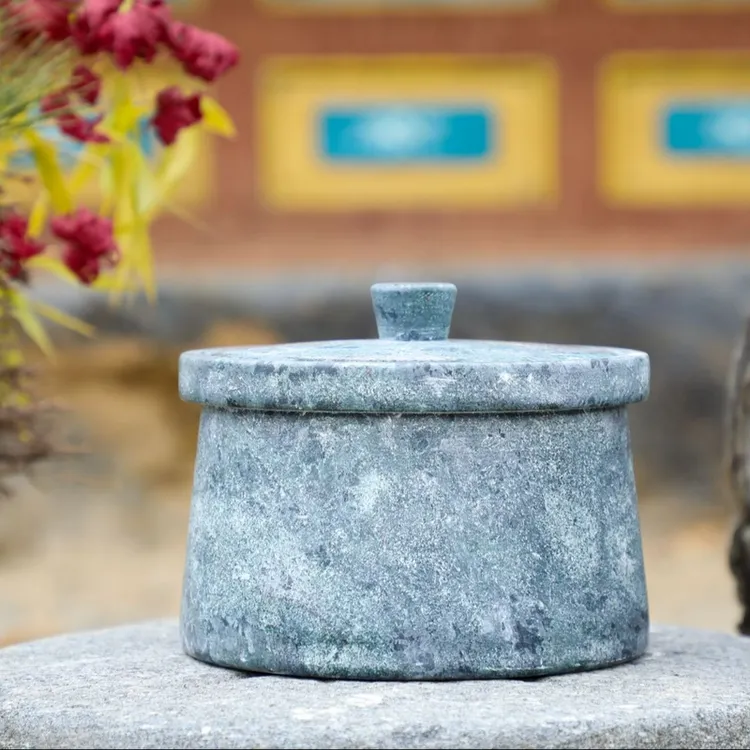 藏宸丨【燃气款】小直筒锅西藏墨脱天然皂石圆口锅养生锅2-3人用