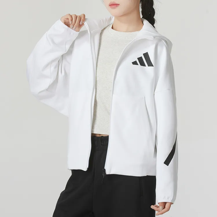 adidas阿迪达斯连帽夹克女装2025秋季新款运动休闲服外套JE7849
