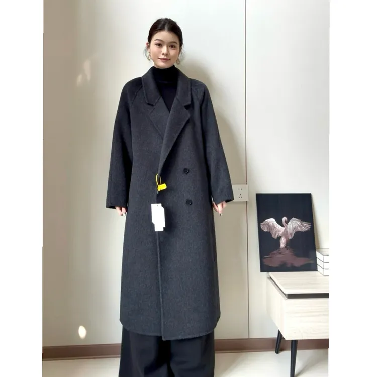 双面羊毛大衣女装外套2025冬季新款长款大衣外套宽松时尚气质