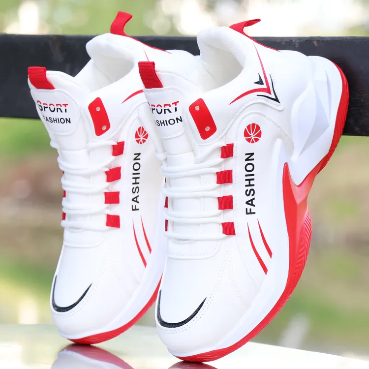 男鞋秋冬季防水潮流高帮休闲鞋学生皮面百搭运动鞋防滑耐磨篮球鞋