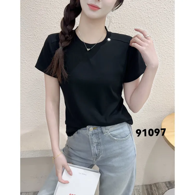 JING2025春季新款91097《顶配金牌T》圆领短袖T恤女装百搭潮流上衣
