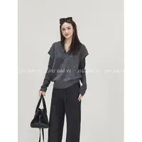 玖黛衣【星芒】早秋V领满天星宽松百搭毛衣XSP44203