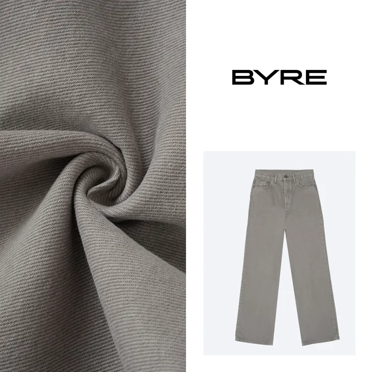 LM147 锡器灰高腰牛仔裤【机洗不可漂白】