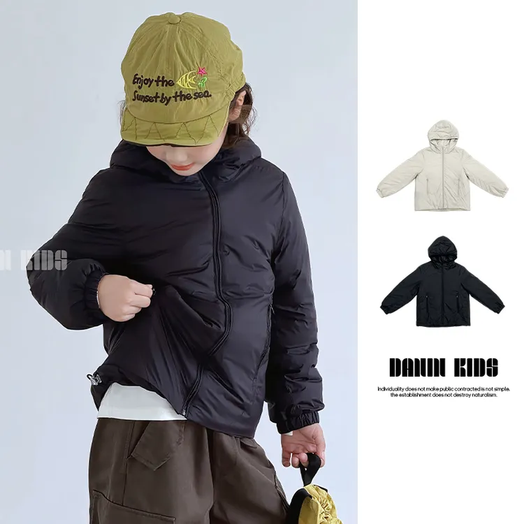 嗒囜【轻、薄、暖、软】15D高密锦纶平纹织造儿童秋冬装棉服外套小棉袄