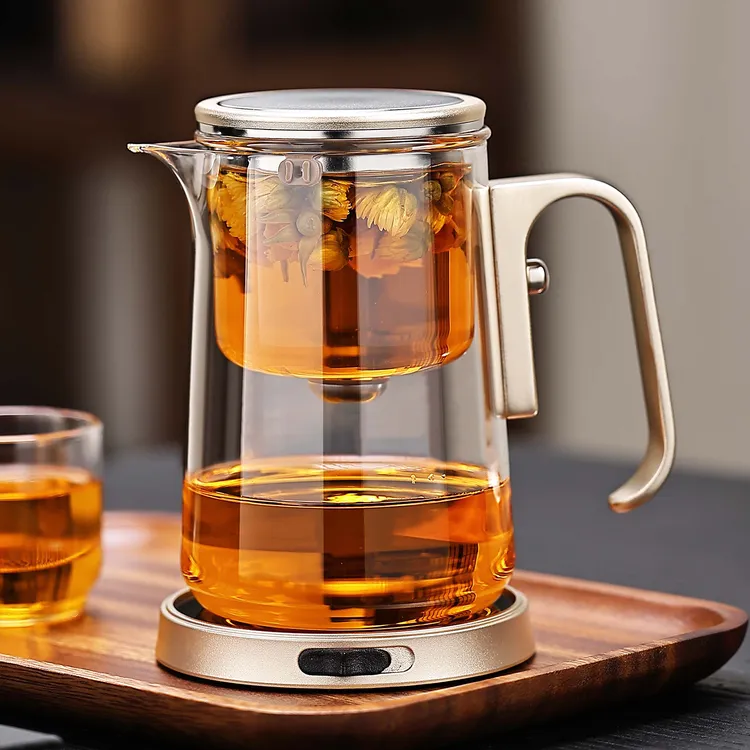 新款飘逸杯泡茶壶玻璃茶水分离杯大容量泡茶杯茶具全自动泡茶神器