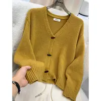 橄榄扣开衫」柔软百搭！小个子宽松慵懒风显瘦针织开衫女秋季新款