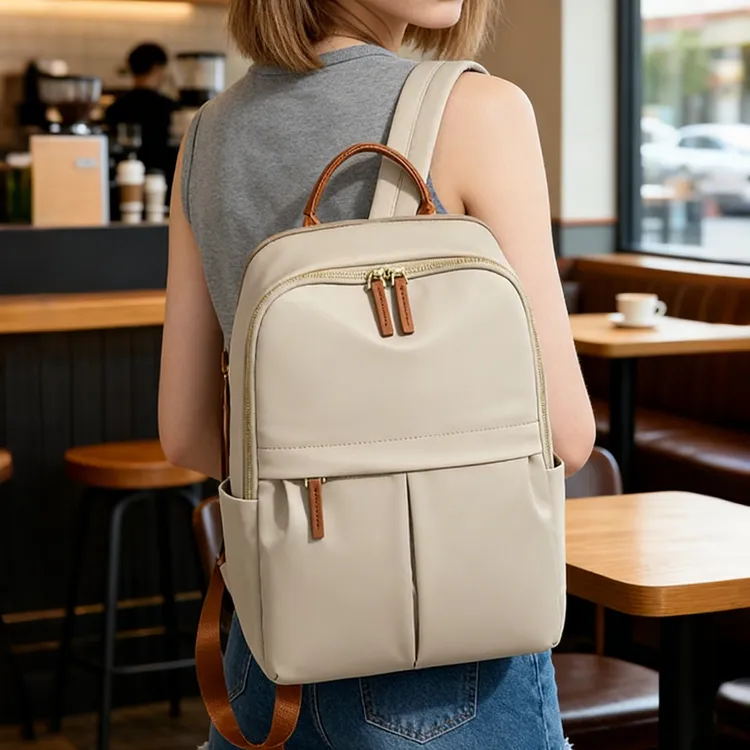 笔记本双肩包女16寸电脑包多功能背包百搭简约大容量通勤旅行包包