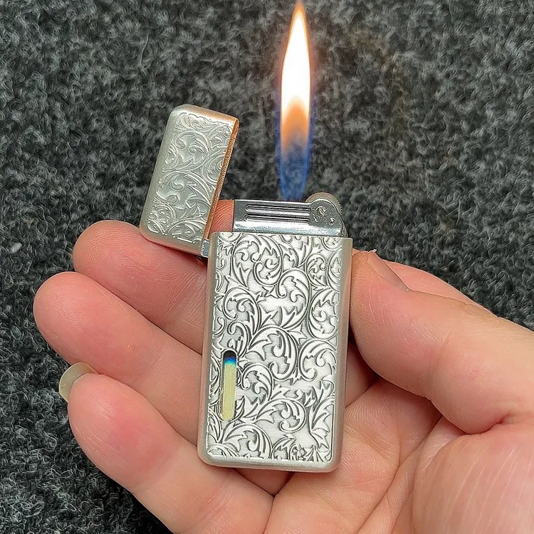 薄款充气打火机 明火砂轮打火机 轻薄气体打火机 包邮