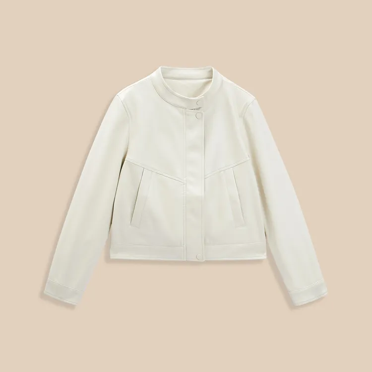 IEF/爱依服【小个子】2025秋季新款美式帅气机车风百搭亮面皮外套