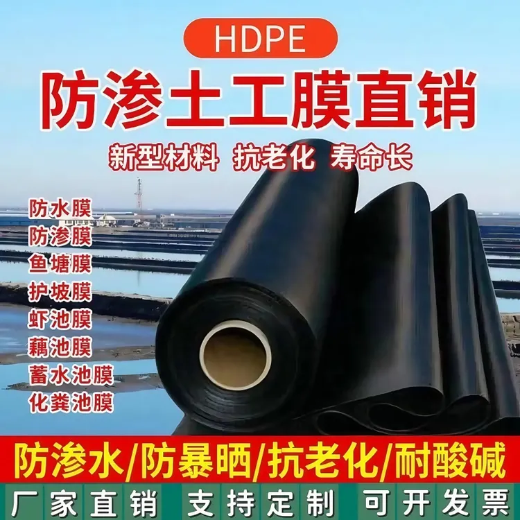 鱼塘加厚土工膜 防水布蓄水池藕池防渗水护坡防漏 专用黑色塑料布