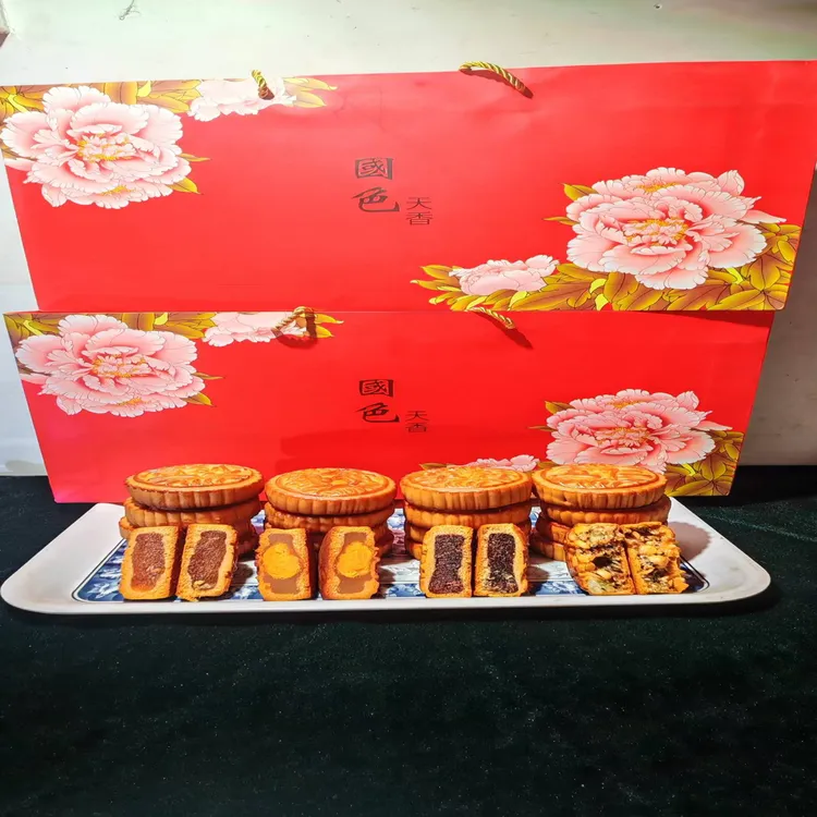 【纯手工月饼礼品盒买一送一】