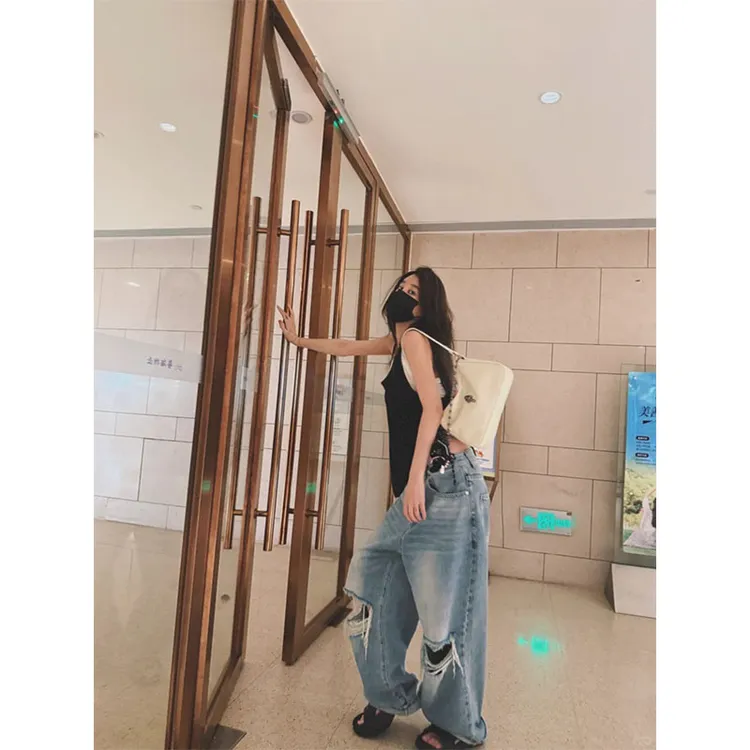 夏季新款显瘦内搭无袖修身上衣休闲简约时尚小众设计款慵懒风长裤
