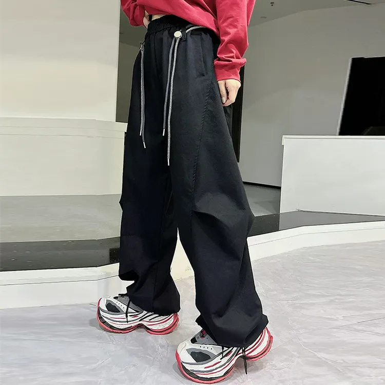 YT8803水洗棉工装裤秋季新品男女同款运动裤宽松直筒百搭休闲裤