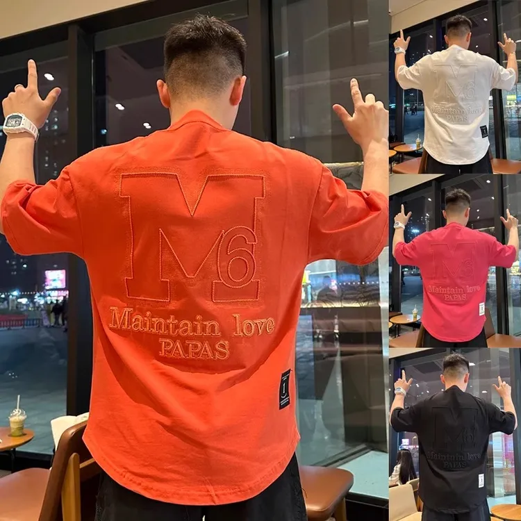 特大码300斤新款220g重磅双纱纯棉短袖t男士简约男士短袖T恤