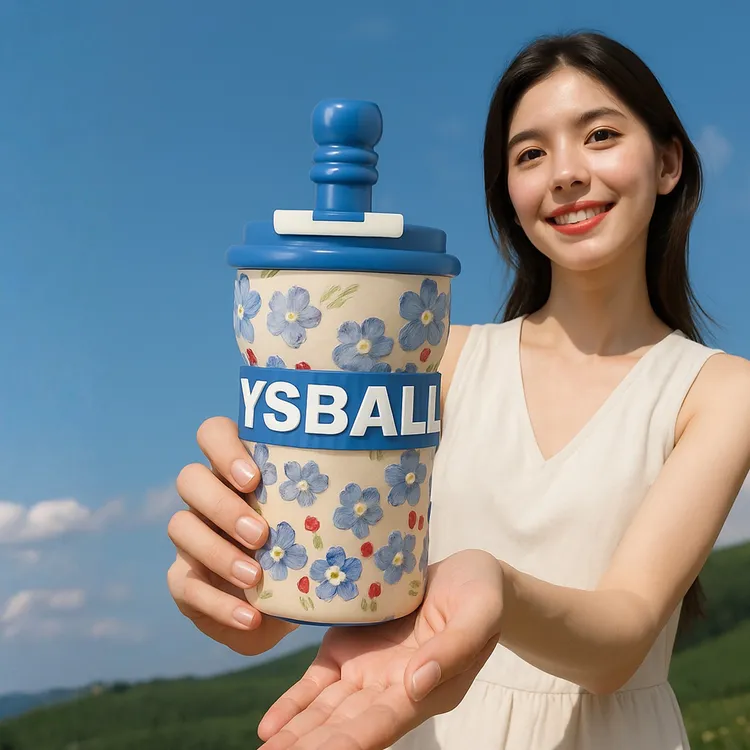 保温杯水杯子女生高颜值新款2025不锈钢便携陶瓷内胆女士巨好看的