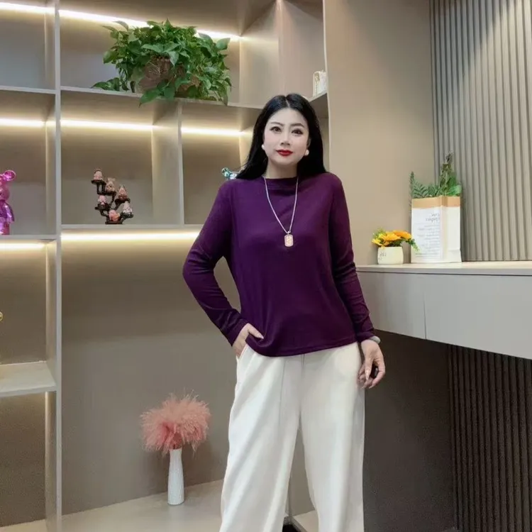 冬季小衫-千 68530 时尚潮流百搭显瘦休闲打底胖MM大码女装新款