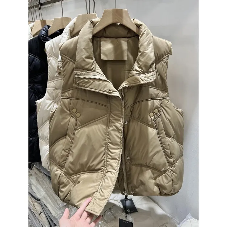 迪卡侬旗马甲女秋冬季2025新款百搭宽松小个子短款坎肩背心