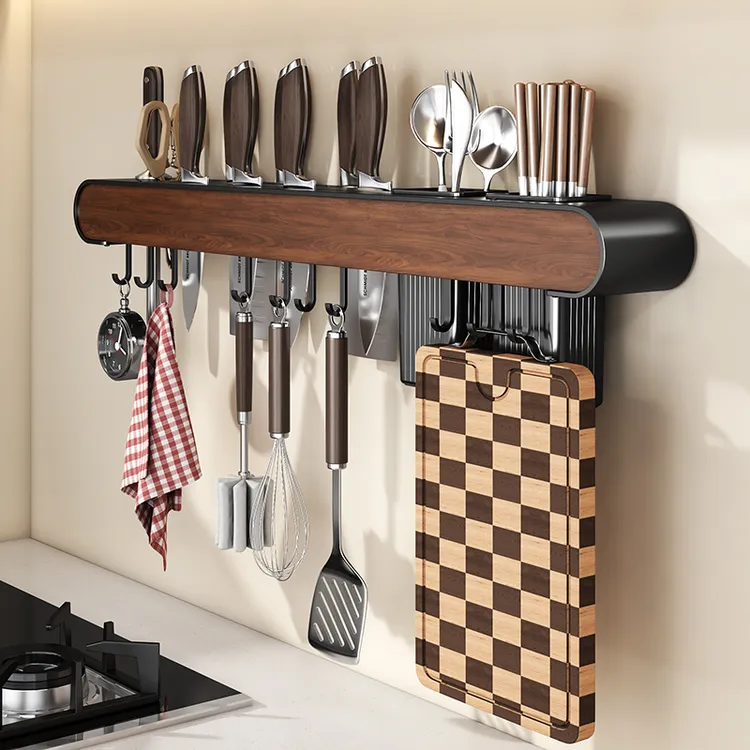 厨房专用刀架免打孔壁挂收纳置物架刀筷筒一体收纳架放置刀具筷子