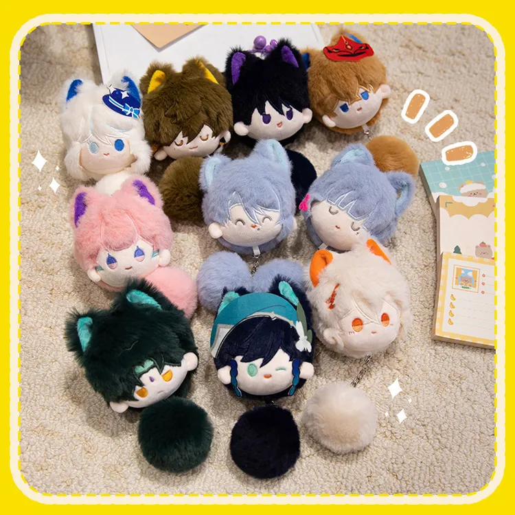 芙宁娜钥匙扣流浪者挂件魈毛绒娃娃枫原万叶团子温迪钟离绫人凌华