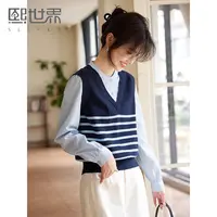 1B1LW022熙世界通勤淑女风格常规毛针织衫