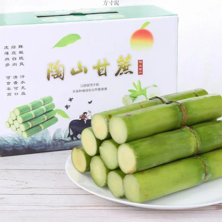 顺丰包邮 现砍现发 陶山甘蔗去节果肉 青皮甘蔗 3/5斤独立包装T商品图